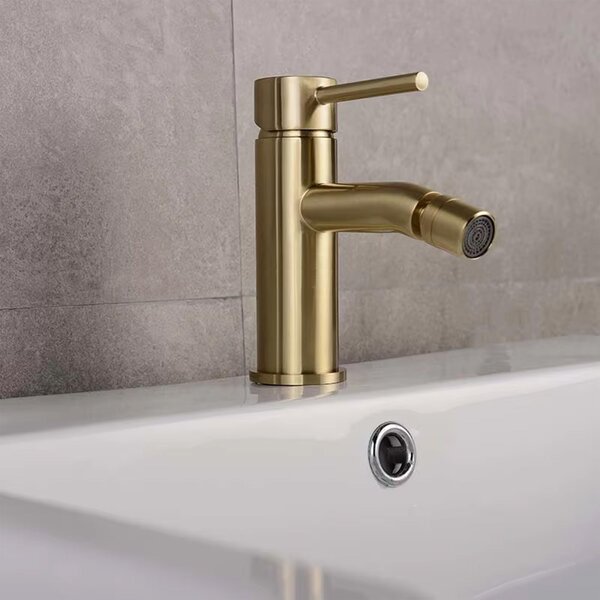 Bidet faucet Rea Lungo Gold Brush