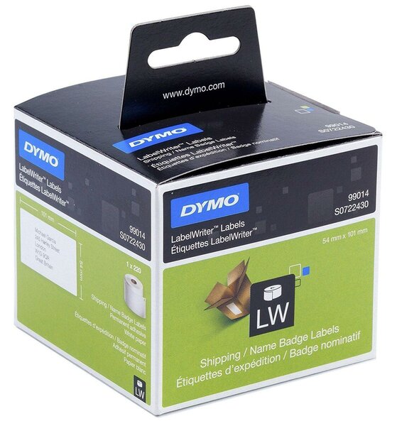 Original Dot Matrix Tape Dymo S0722430 White Black/White