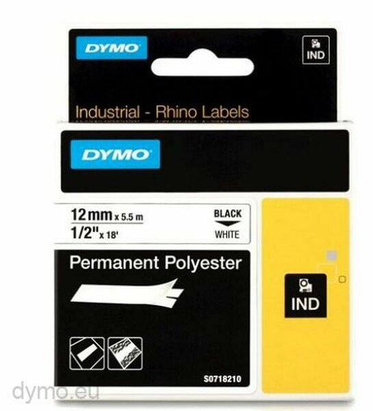 Laminated Tape for Labelling Machines Dymo 18483 White Multicolour Black/White