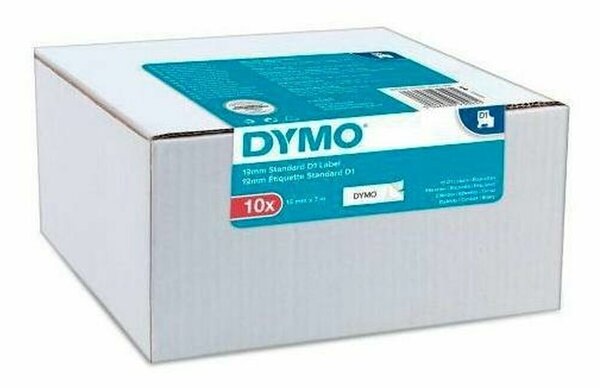 Laminated Tape for Labelling Machines Dymo Value Pack White Black/White