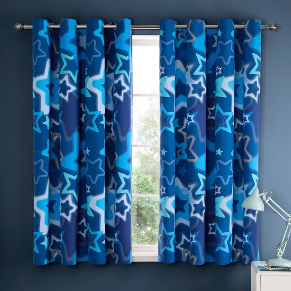 Catherine Lansfield Ombre Stars Eyelet Curtains