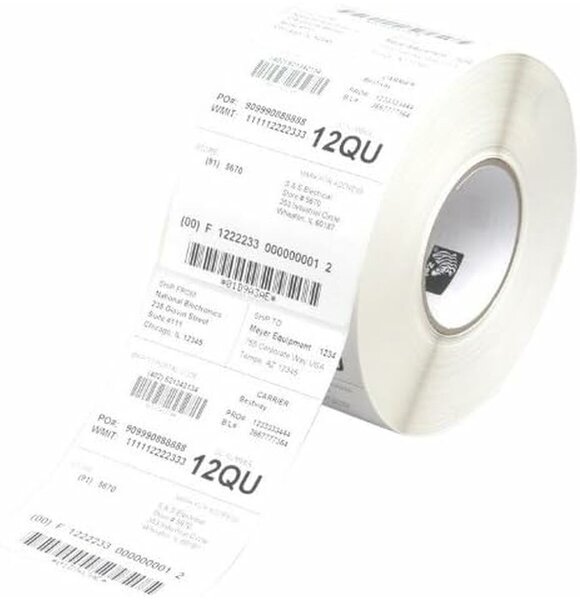 Printer Labels Zebra Perform 1000T White Ø 76 mm (4 Units)