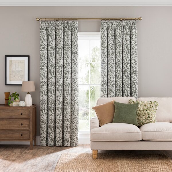 Alora Chenille Thermal Pencil Pleat Curtains