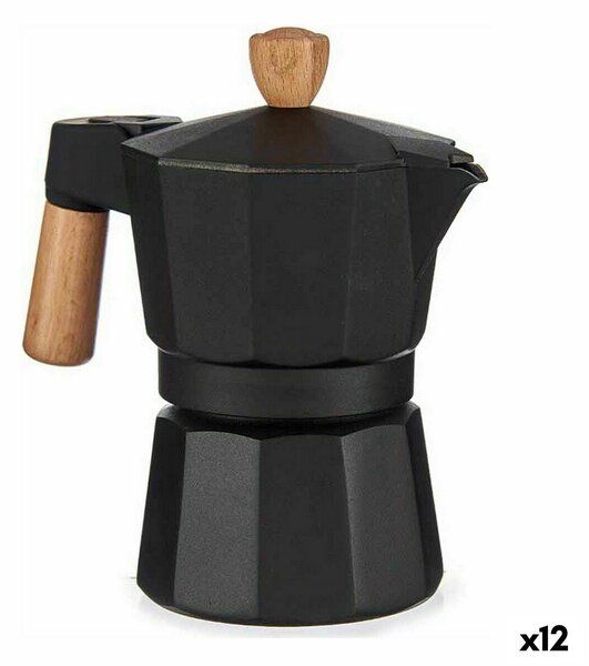 Italian Coffee Pot Wood Aluminium 150 ml (12 Units)