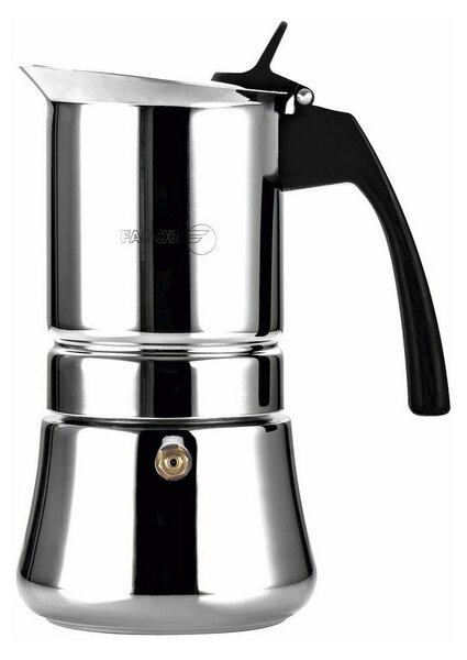 Italian Coffee Pot FAGOR Stainless steel 18/10 Chromed (10 Cups)