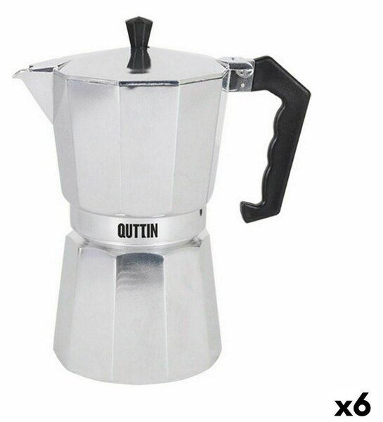 Italian Coffee Pot Quttin 6 Cups Aluminium (6 Units)