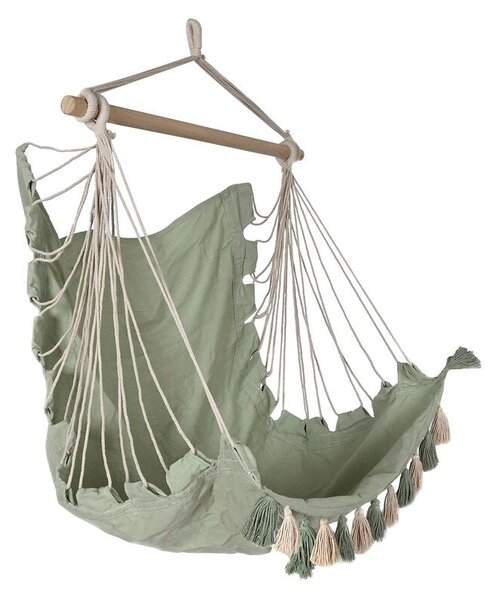 Garden chair Home ESPRIT Green Cotton Wood 100 x 50 x 135 cm