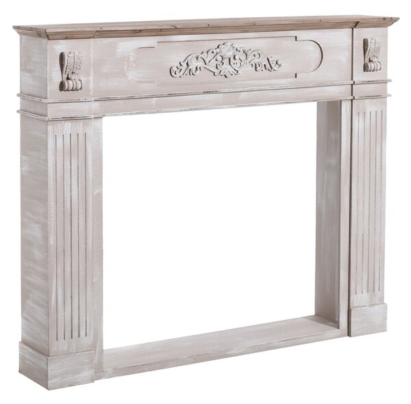 Fireplace Fir wood MDF Wood 134 x 24 x 111 cm