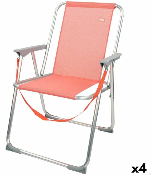 Folding Chair Aktive Flamingo Coral 44 x 76 x 45 cm (4 Units)