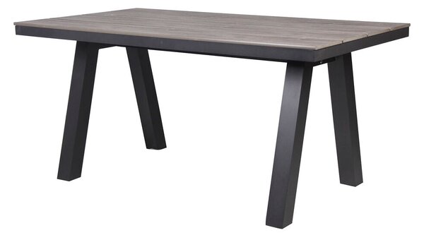 Dining Table Home ESPRIT Grey Aluminium polystyrene 160 x 90 x 77 cm