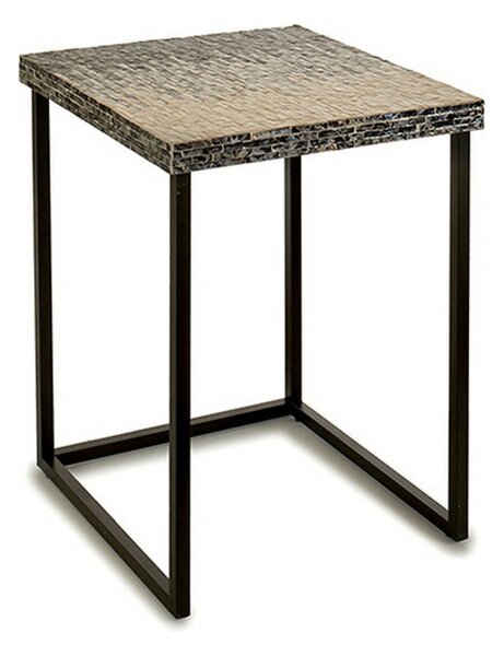 Side table Grey Metal Mother of pearl Particleboard (47 x 62 x 47 cm)