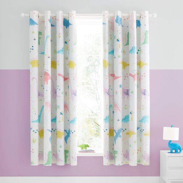 Catherine Lansfield Dinosaur Friends Eyelet Curtains