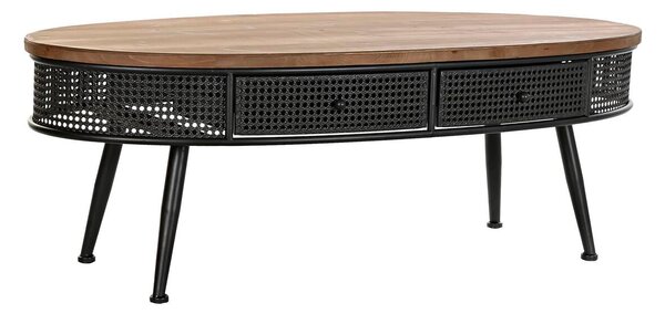 Centre Table DKD Home Decor Brown Black Metal Fir 120 x 58 x 42 cm