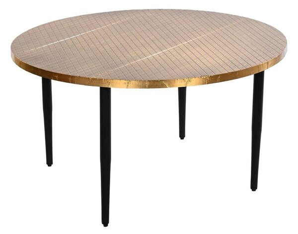 Centre Table DKD Home Decor Glamour Black Golden Wood Metal 85 x 85 x 45 cm