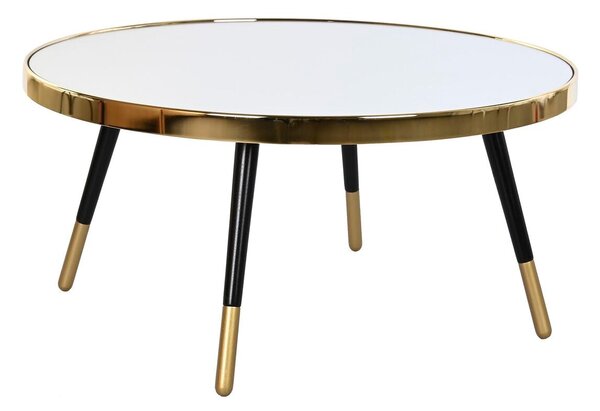 Centre Table DKD Home Decor Glamour Golden Silver Steel Mirror 82,5 x 82,5 x 40 cm