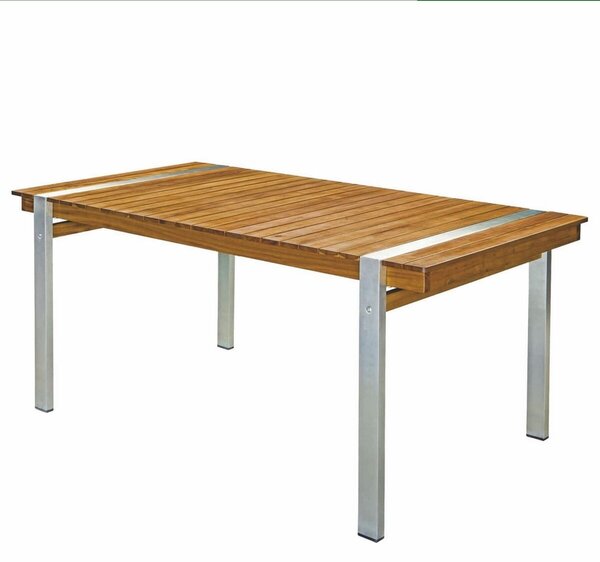 Dining Table Norah 220 x 100 x 74 cm Wood Stainless steel