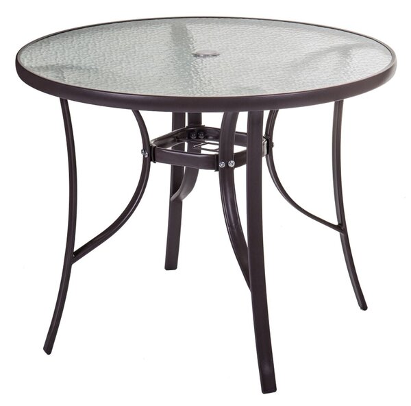 Dining Table Neila 90 x 90 x 72 cm Crystal Steel