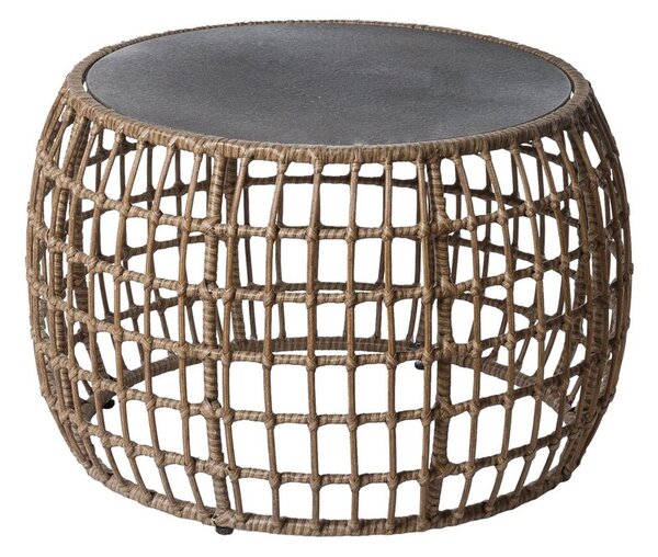 Centre Table Ariki Table Steel Rattan Tempered Glass synthetic rattan 73 x 61 x 46 cm