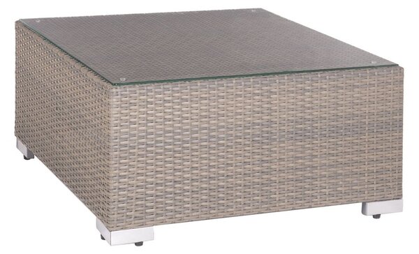 Centre Table Marlene Light brown Crystal Rattan 75 x 75 x 38 cm