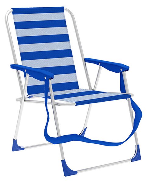 Folding Chair Marbueno Stripes Blue White 53 x 78 x 56 cm