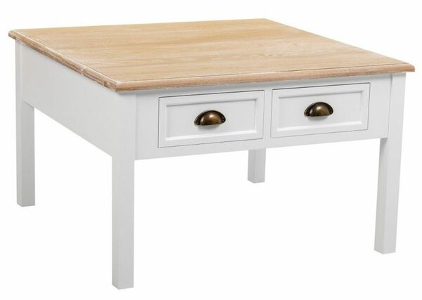 Centre Table Alexandra House Living White Brown Zinc Alloy MDF Wood 80 x 50 x 80 cm