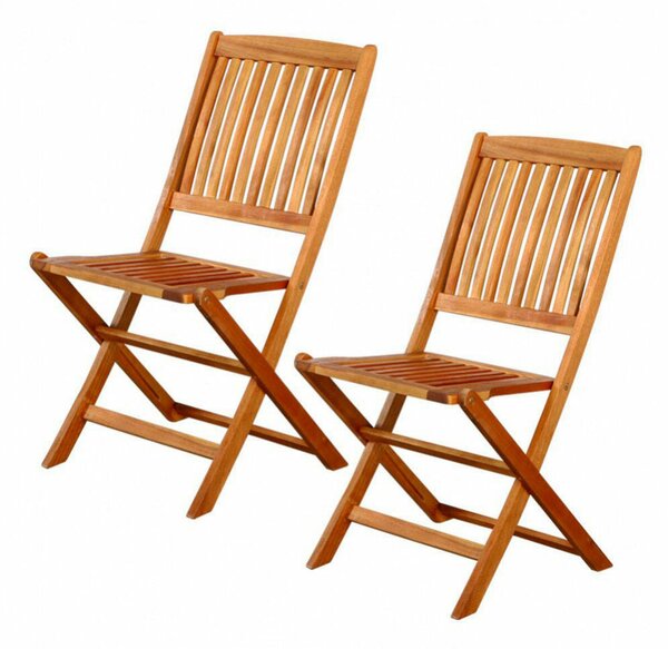 Folding Chair Aktive ACACIA 2 Units 46 x 89 x 59 cm