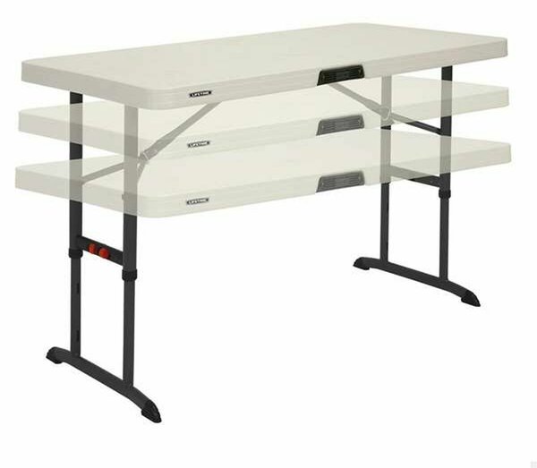 Folding Table Lifetime Lifetime 122 x 86 x 61 cm Cream Steel Plastic