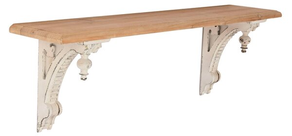 Shelve Home ESPRIT White Natural Fir wood MDF Wood 100 x 22 x 32 cm