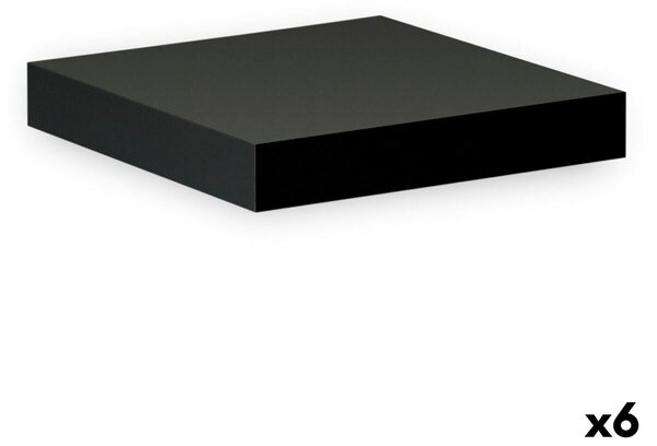 Shelve Confortime Black MDF Wood 23,5 x 23,5 x 3,8 cm (6 Units)