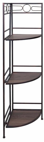 Corner Shelves Alexandra House Living Black Golden Metal MDF Wood 36 x 126 x 50 cm