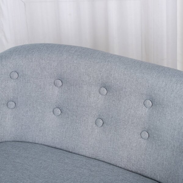 HOMCOM 2 Seater Toddler Chair Kids Mini Sofa Children Armchair Seating Chair Bedroom Playroom Furniture Wood Frame Grey Aosom UK