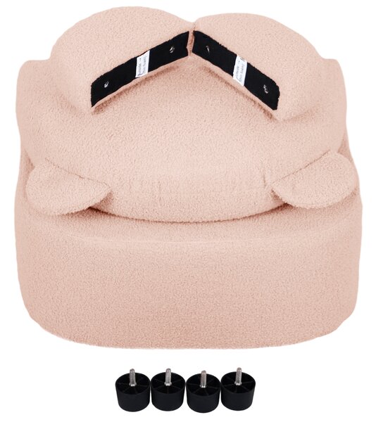 AIYAPLAY Kids Sofa Kids Armchair, Bear Shaped Toddler Chair for Bedroom Playroom Living Room, Aged 18 Months to 3 Years, Pink Aosom UK