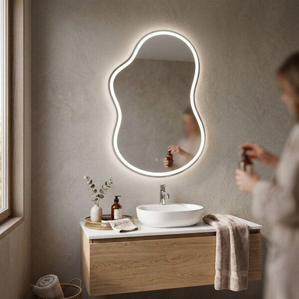 Mirror LED UNO 80x55 cm