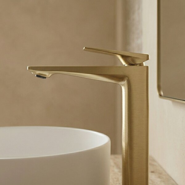 Bathroom faucet PREMIUM Rea Prime Brush Gold High
