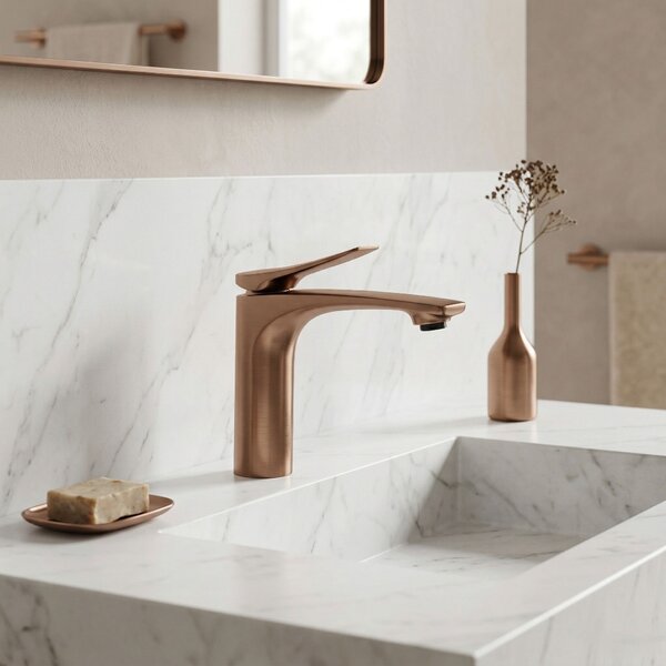 Bathroom faucet PREMIUM Rea Vision Copper Brush Low