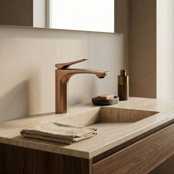 Bathroom faucet PREMIUM Rea Vision Copper Brush Low