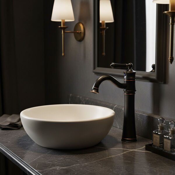 Bathroom faucet Rea Vintage Old Black High