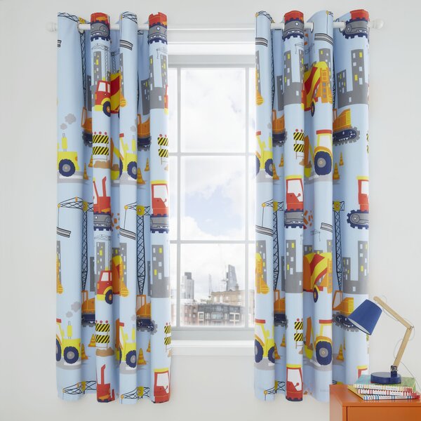 Catherine Lansfield Construction Eyelet Curtains