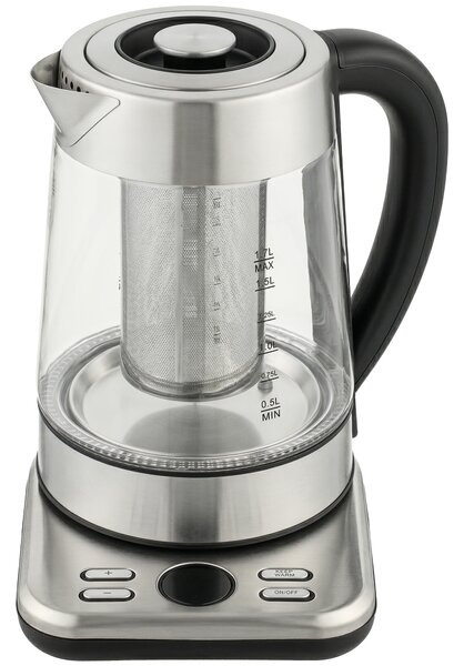 HOMCOM Electric Kettle, 1.7L Fast Boil 3KW Water Kettle with UK Strix Thermostat, Tea Infuser, Keep Warm Function