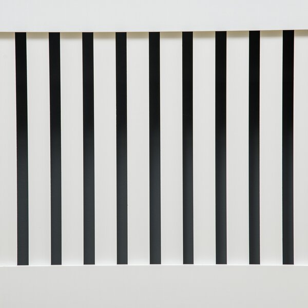 HOMCOM Slatted Radiator Cover Painted Cabinet MDF Lined Grill in White 172L x 19W x 81H cm Aosom UK