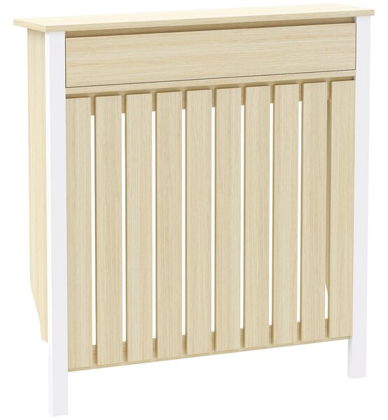 HOMCOM 93 x 88.5cm Rustic-Look Radiator Cover - Oak