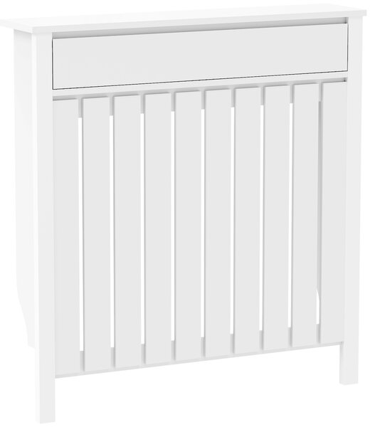 HOMCOM 93 x 88.5cm Rustic-Look Radiator Cover - White