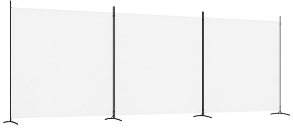 3-Panel Room Divider White 525x180 cm Fabric