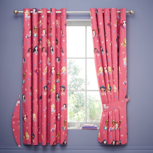 Disney Princess Blackout Eyelet Curtains with Tiebacks