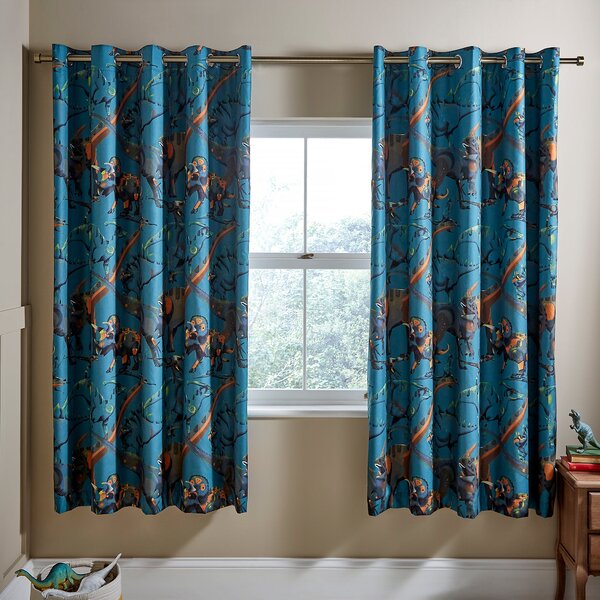 Age of Dinosaurs Blackout Eyelet Curtains