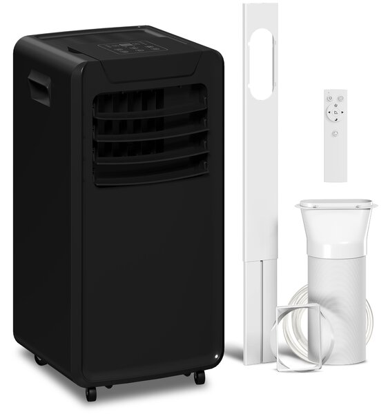HOMCOM Air Conditioning Unit 10000 BTU, 4-in-1 Portable Air Conditioner with Remote Control, LED Display, 2 Speeds, Black