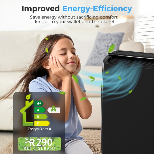 HOMCOM Portable Air Conditioner 12000 BTU, 4-in-1 Air Conditioning Unit, Dehumidifier, Cooling, Fan, Sleep Mode with 3 Speeds