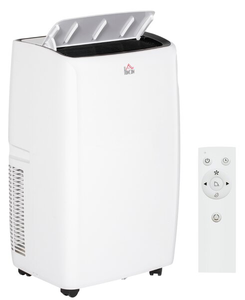 HOMCOM 14,000 BTU Mobile Air Conditioner for Room up to 40m², with Dehumidifier, Sleep Mode, 24H Timer On/off, Wheels Aosom UK