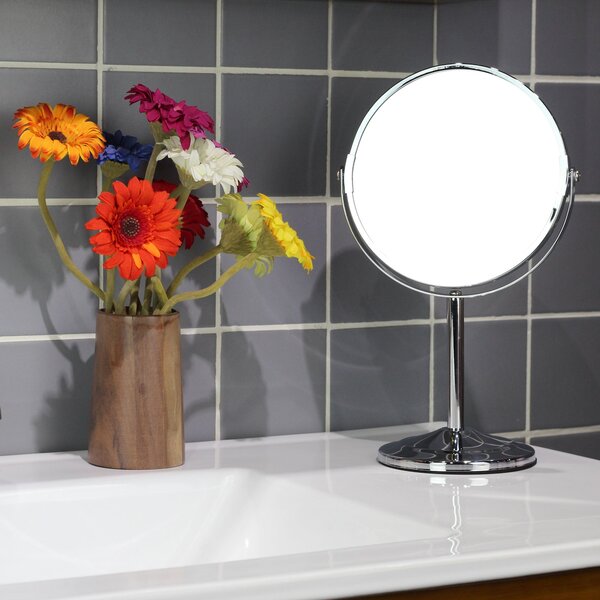 Chrome Free Standing Dressing Table Mirror