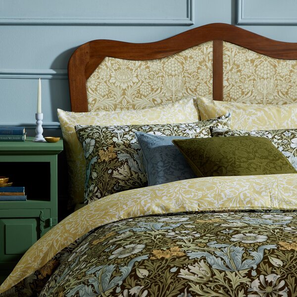 William Morris At Home Compton Housewife Pillowcase Pair Olive Green